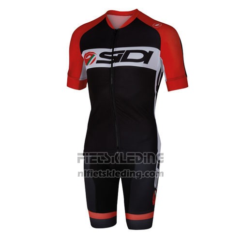 2016 Fietskleding Castelli SIDI Zwart en Rood Korte Mouwen en Koersbroek